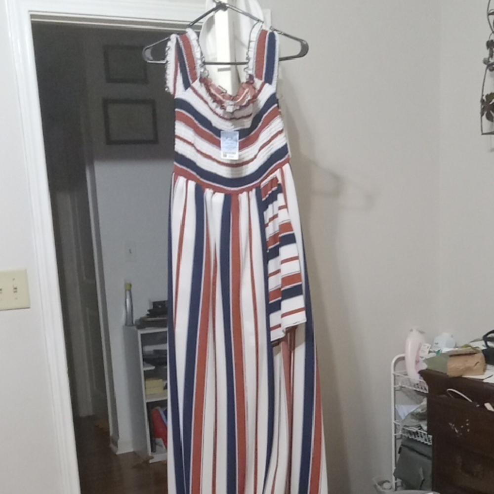 Striped Multicolor Maxi Dress